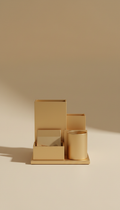Matte gold desk caddy